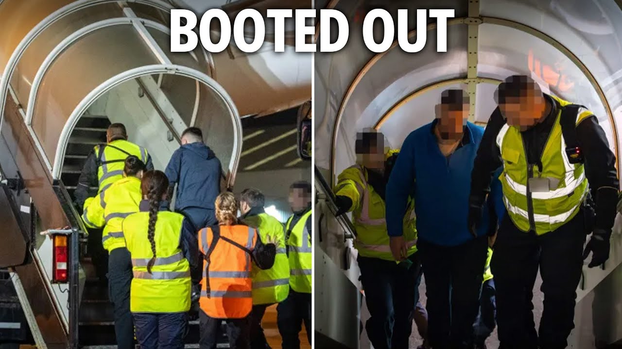 Illegal migrants marched onto plane as 100s of criminals deported