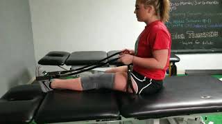 Calf Stretch with Strap Non Weight bearing Long Sitting Achilles Gastrocnemius muscle