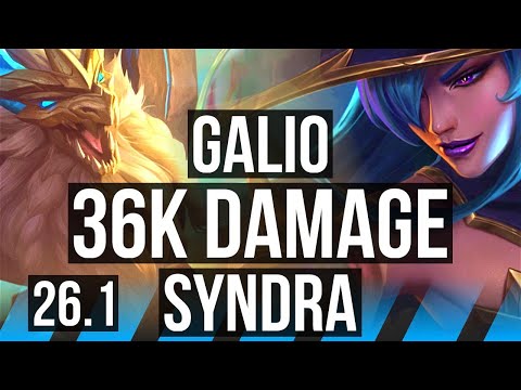 GALIO vs SYNDRA (MID) | 36K damage | KR Master | 26.1