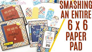 What I made & How I used up a WHOLE 6x6 Paper Pad using I Love my Cat Paper by Echo Park