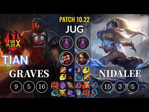 FPX Tian Graves vs Nidalee Jungle - KR Patch 10.22