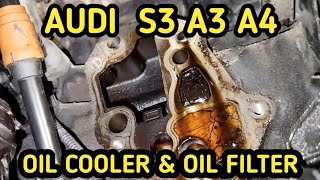 How to replace OIL COOLER and FILTER HOUSING  (VW, Skoda, Audi, Seat) Audi s3