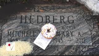 Doughnut and Receipt Left on Mitch Hedberg's Grave