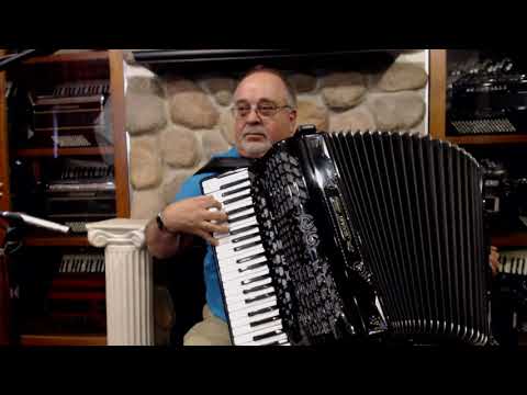 3556 - Decorated Black Bugari Artist Class Piano Accordion LMMMH 45 120 $4999