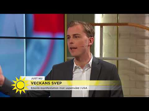 Manifestationen mot vapenvåld i USA: "Väldigt mäktigt" - Nyhetsmorgon (TV4)