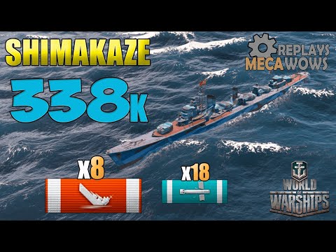 Destroyer Shimakaze 8 Ships Destroyed | World of Warships