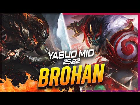 BROHAN - Yasuo vs Galio MID Patch 25.22 - Grandmaster Yasuo Gameplay