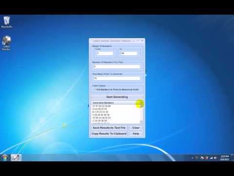 Lottery Number Generator Software