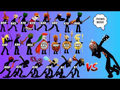 Giant Boss + Zombie Leader Vs All Stick Skins Units Army | Stick War Legacy