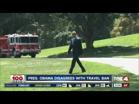 Obama disagrees with travel ban