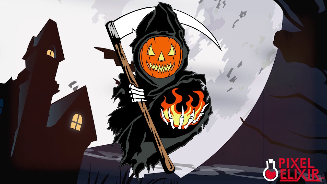 Halloween Reaper Enamel Pin by Pixel Elixir