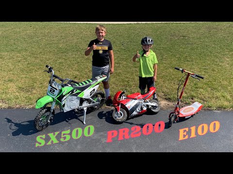 Razor Showdown!! Scooter vs Pocket Rocket vs SX500 Dirt Bike