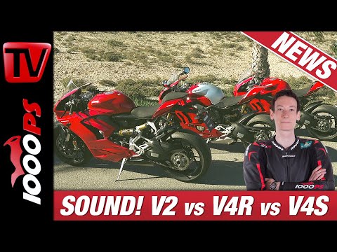 Ducati Panigale Soundcheck! Vergleich V2 vs. V4S vs. V4R