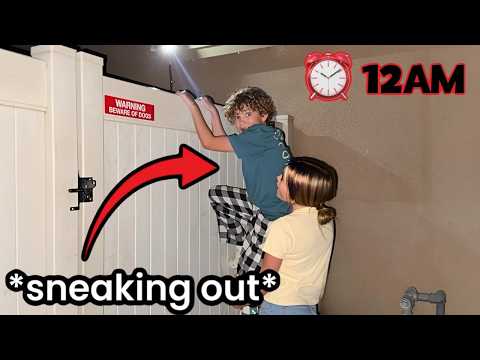 SNEAKING OUT of the HOUSE at 12AM with my LITTLE BROTHER  😱