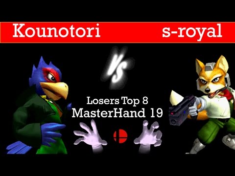 MasterHand 19 Losers Top 8 - Kounotori(Falco) vs. s-royal(Fox)