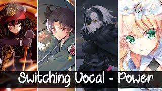 Nightcore - Power「Switching Vocal | Little Mix 」