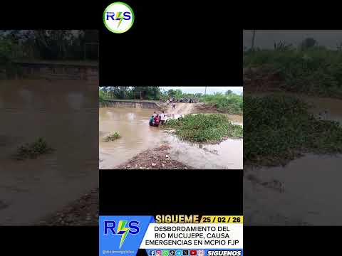 DESBORDAMIENTO DE RÍO MUCUJEPE CAUSA DE EMERGENCIA EN EL MUNICIPIO F. J. PULGAR DEL ESTADO ZULIA