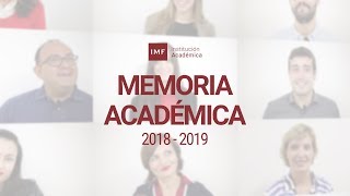 Memoria Académica IMF Business School 2017/ 2018