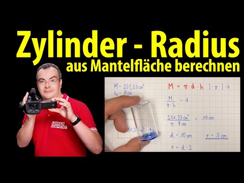 Cylinder - Calculate radius from surface area (rearrange formula) |  Lehrerschmidt