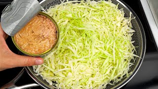 Do you have cabbage and canned tuna at home? ðŸ¤¤ 2 Quick, delicious and super easy recipes!