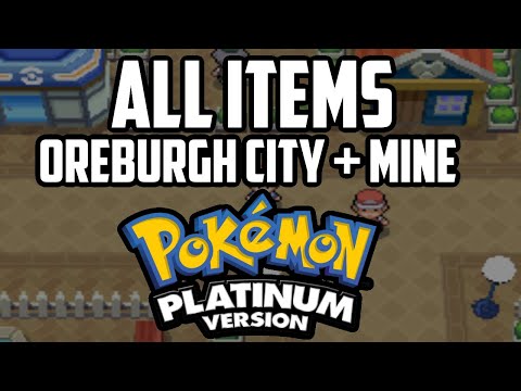 EVERY Item in Oreburgh City & Mine - Pokémon Platinum