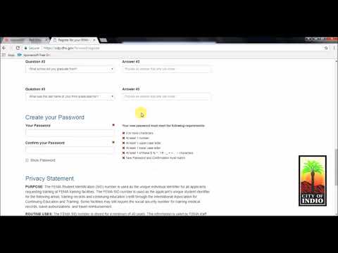 Fema Sid Registration