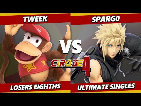 Cirque 4 TOP 8 - Tweek (Diddy Kong) Vs. Spargo (Cloud) Smash Ultimate - SSBU