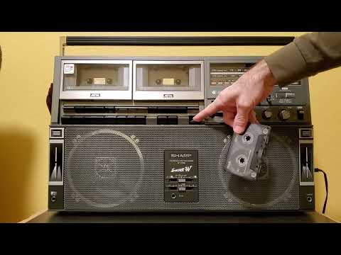 Sold at Auction: A Sharp Double Cassette (GF-515) Portable stereo