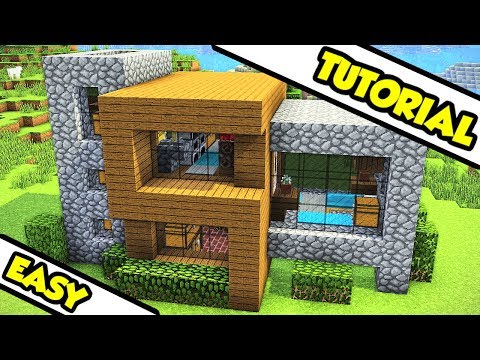 Minecraft Survival Modern House Tutorial (How to Build) Video