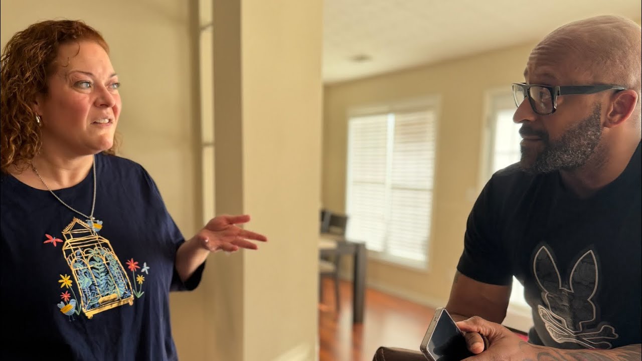 Larry makes Bethany go in the other room while Sharra comes over 