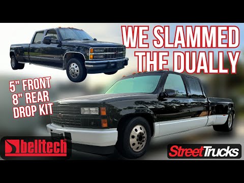 Installing Belltech Front and Rear Lowering Kit + Sway Bar Set on My C3500 Truck