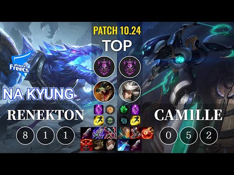 AF Na Kyung Renekton vs Camille Top - KR Patch 10.24