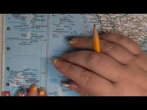 ASMR ~ British Indian Ocean Territory (Chagos) History & Geography ~ Soft Spoken Map Tracing