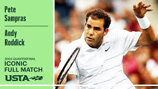 Pete Sampras vs. Andy Roddick Iconic Full Match | 2002 US Open Quarterfinal