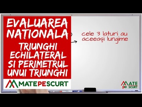 Evaluarea Nationala – triunghi echilateral si perimetrul unui triunghi