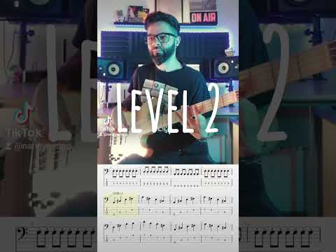 🎸3 levels of Shuffle Blues Bassline 🎸#bass #learnmusic  #nannymouro #carballo #sire #blues #shuffle