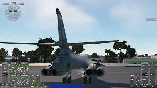 Testflug am Tag vom Lissaboner Militärflughafen mit der B-1 Lancer inkl. Überschallknall