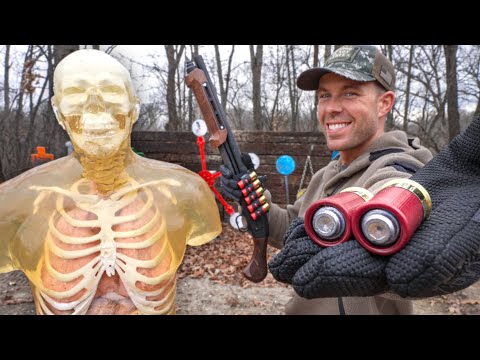 How LETHAL is a 12 Gauge Mini Shell??? (Shockwave 590s vs Human Torso)