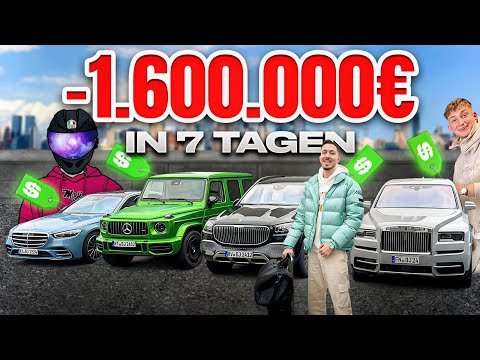 1.600.000€ in 7 Tagen für Autos ausgeben mit Moji & TomSprm