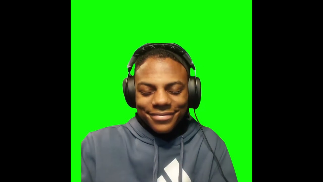 IShowSpeed Closing His Eyes meme - Green Screen