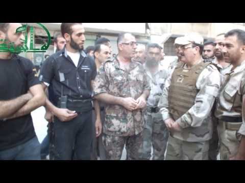 زيارة اللواء سليم ادريس و العقيد عبد الجبار عكيدي لجبهة صلاح الدين و كلمة للعقيد عبد الجبار لحظة دخول المنطقة