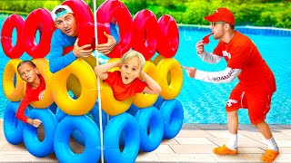 Les enfants apprennent les règles de sécurité à la piscine