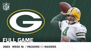 Brett Favre’s Legendary Performance After his Dad's Passing | Packers vs. Raiders | NFL Full Game