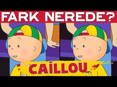 FOTOĞRAF BULMACALARI: Caillou 🚗 ile Farkları Bul! - Eğlenceli Fark Bulmacası - Find the difference