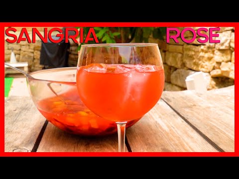 La MEJOR RECETA de SANGRIA ROSE 🍷 con VINO BLANCO 🍾[100% NATURAL SIN COLORANTES] ✅