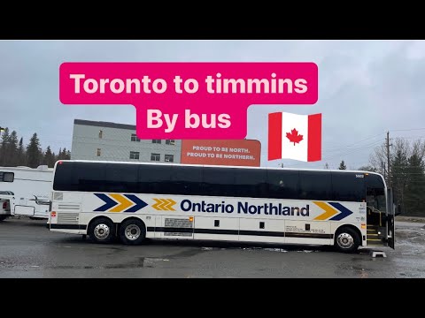 Toronto para Timmins de ônibus #ontario #northland #bus #canada