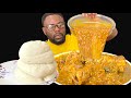ASMR GOAT MEAT, FUFU WITH OKRA OGBONO SOUP/ AFRICAN FOOD MUKBANG