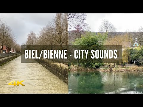 A morning in Biel/Bienne | City Sounds & Ambience [4k]