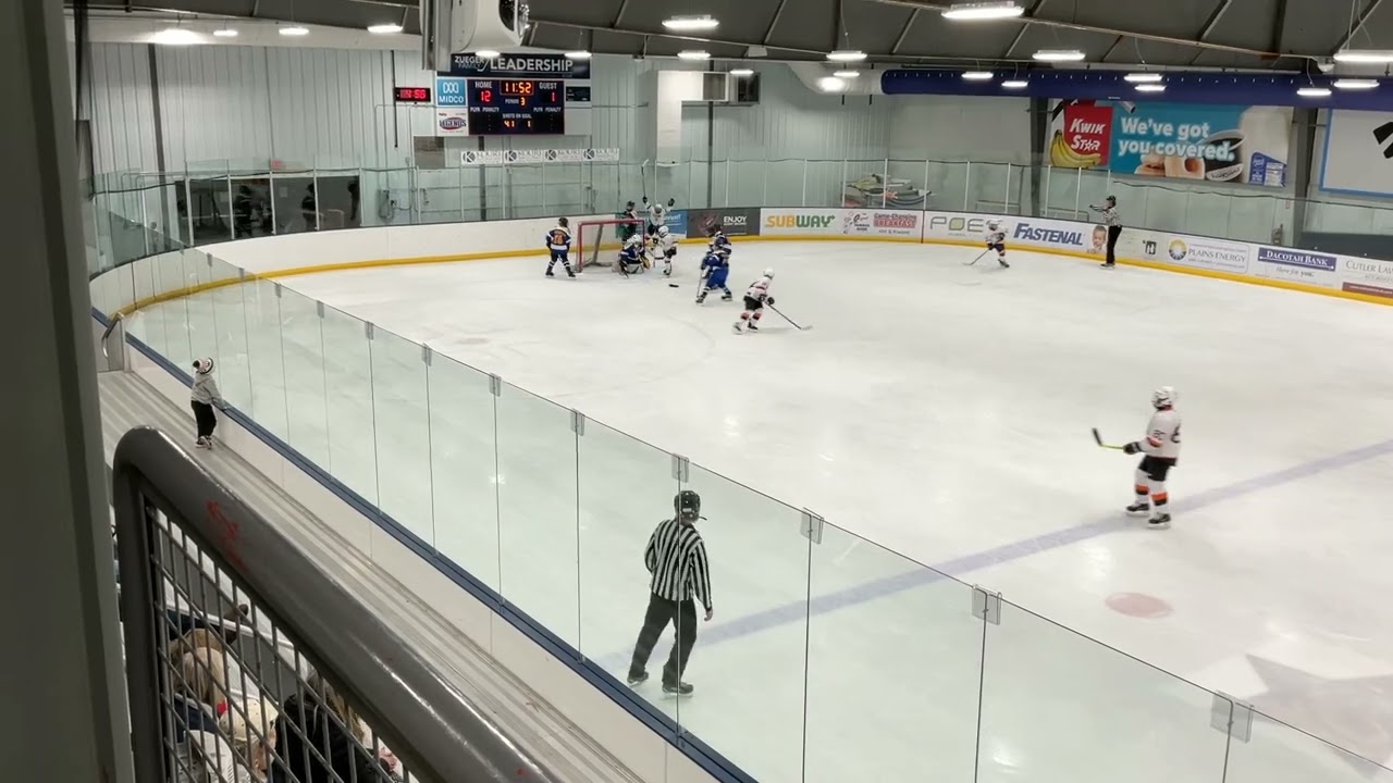 Game 15 Sioux Falls 12-1 Lionel scores assisted by Ronan