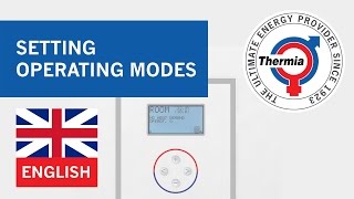 english setting operating modes thermia heat pump